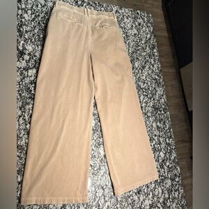 American Eagle Outfitters Tan Stretch Trousers Wide Leg